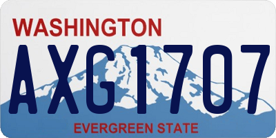WA license plate AXG1707