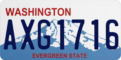 WA license plate AXG1716