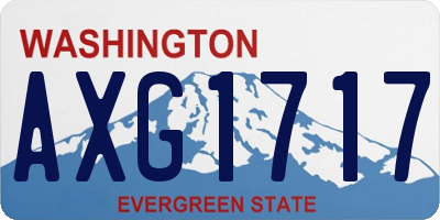 WA license plate AXG1717