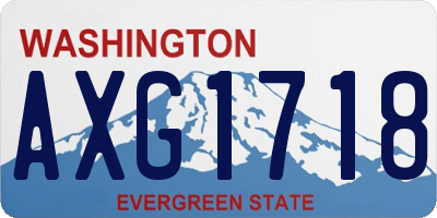 WA license plate AXG1718