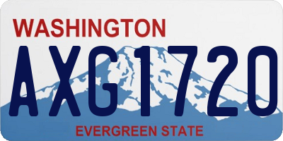 WA license plate AXG1720