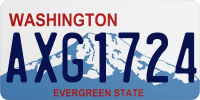 WA license plate AXG1724