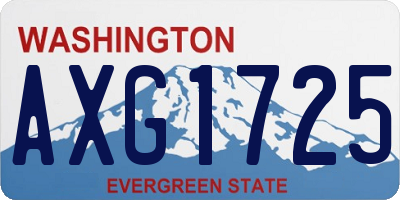 WA license plate AXG1725