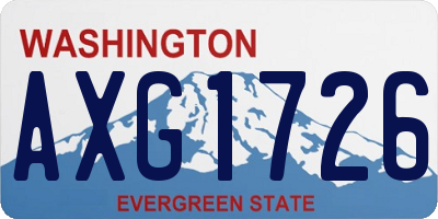 WA license plate AXG1726