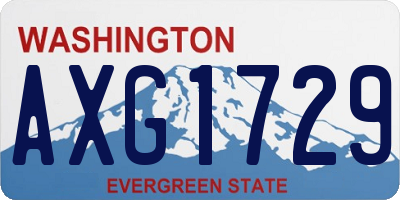 WA license plate AXG1729