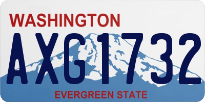 WA license plate AXG1732
