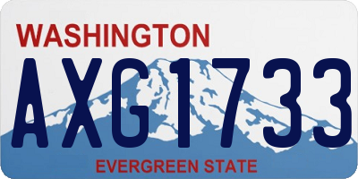 WA license plate AXG1733