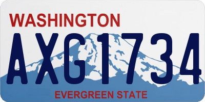 WA license plate AXG1734