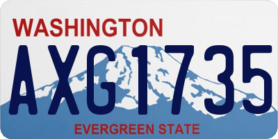 WA license plate AXG1735