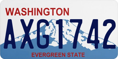 WA license plate AXG1742