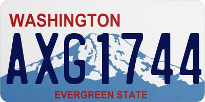 WA license plate AXG1744