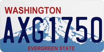 WA license plate AXG1750