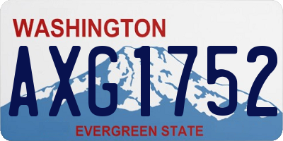 WA license plate AXG1752