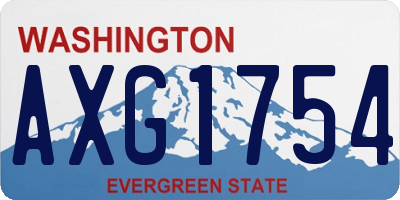 WA license plate AXG1754
