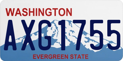 WA license plate AXG1755