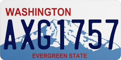 WA license plate AXG1757