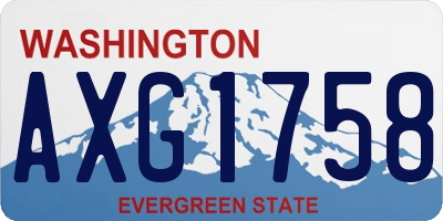 WA license plate AXG1758