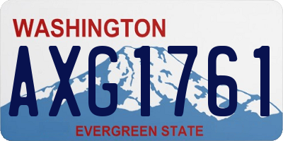 WA license plate AXG1761