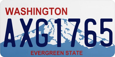 WA license plate AXG1765