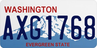 WA license plate AXG1768
