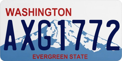 WA license plate AXG1772