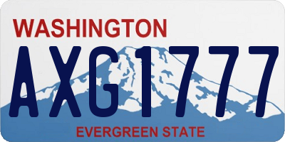 WA license plate AXG1777