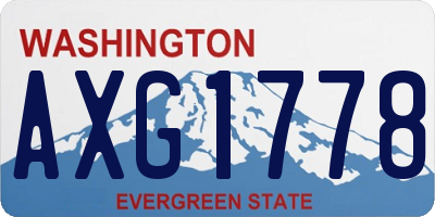 WA license plate AXG1778