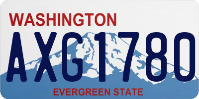 WA license plate AXG1780