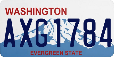 WA license plate AXG1784