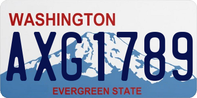 WA license plate AXG1789