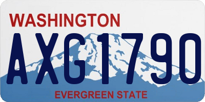 WA license plate AXG1790