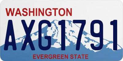 WA license plate AXG1791