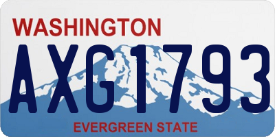WA license plate AXG1793