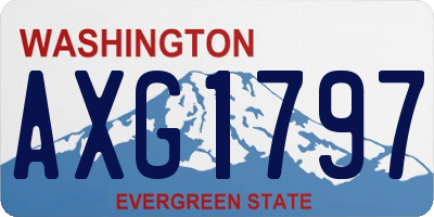 WA license plate AXG1797