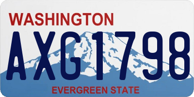 WA license plate AXG1798