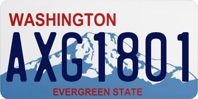 WA license plate AXG1801