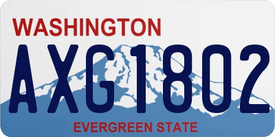 WA license plate AXG1802