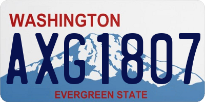 WA license plate AXG1807
