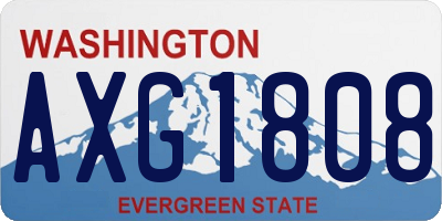 WA license plate AXG1808
