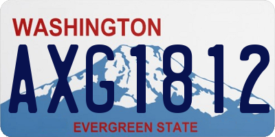 WA license plate AXG1812