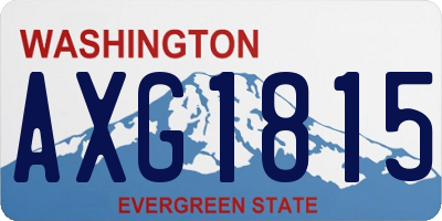 WA license plate AXG1815
