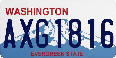 WA license plate AXG1816