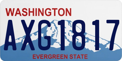 WA license plate AXG1817