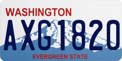WA license plate AXG1820