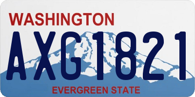 WA license plate AXG1821