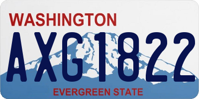 WA license plate AXG1822