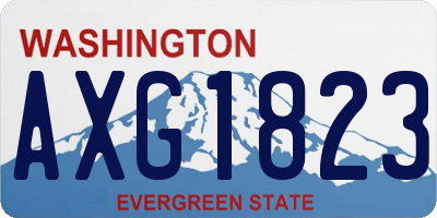 WA license plate AXG1823