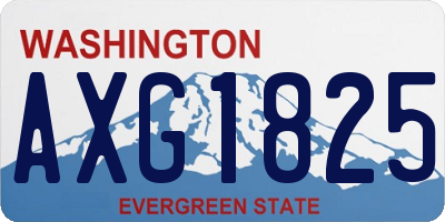 WA license plate AXG1825