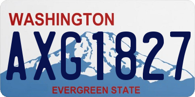 WA license plate AXG1827