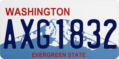 WA license plate AXG1832